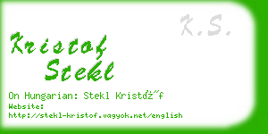 kristof stekl business card